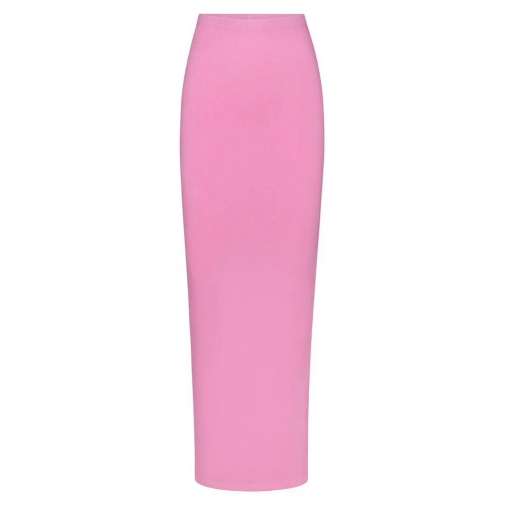 SKIMS Outdoor Long Skirt - Bubble Gum Pink Jersey Maxi Skirt